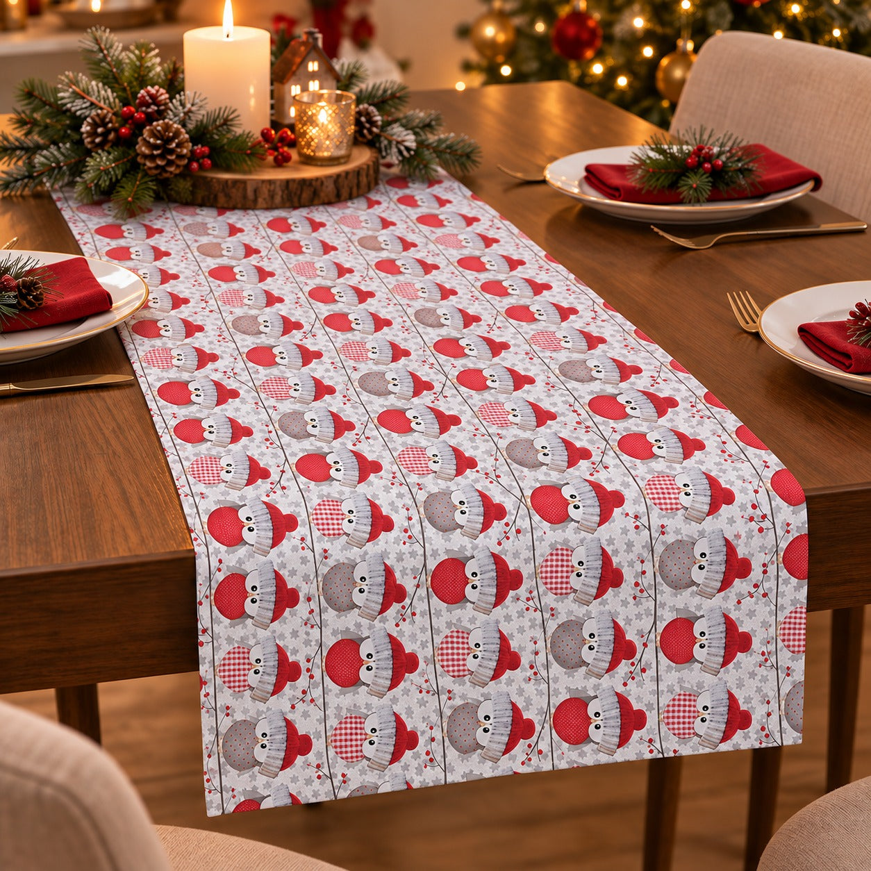 Cucina & Tavola Christmas Gnome Table Runner & Placemat Roll – 360 × 40 cm